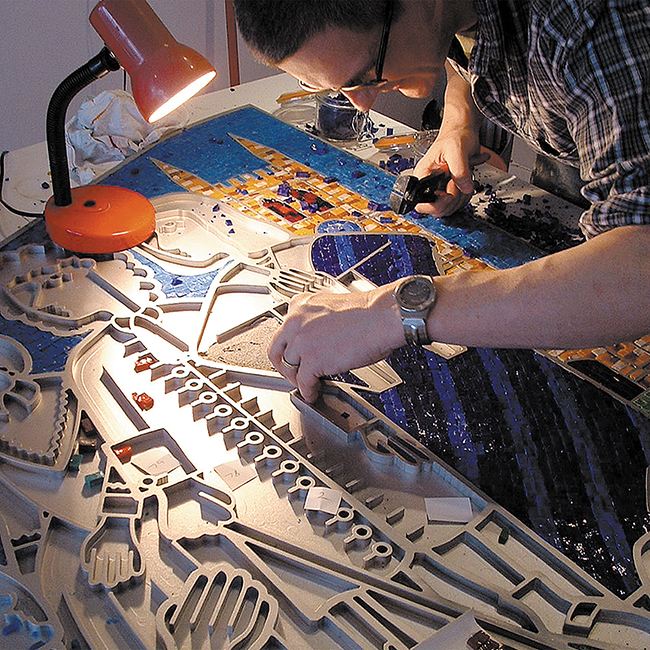 Working on a panel Working on a panel
